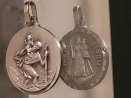 Maria Stein Anhänger & Christophorus Anhänger, Silber