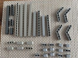 Lego Technik graue runde Lochbalken 9398