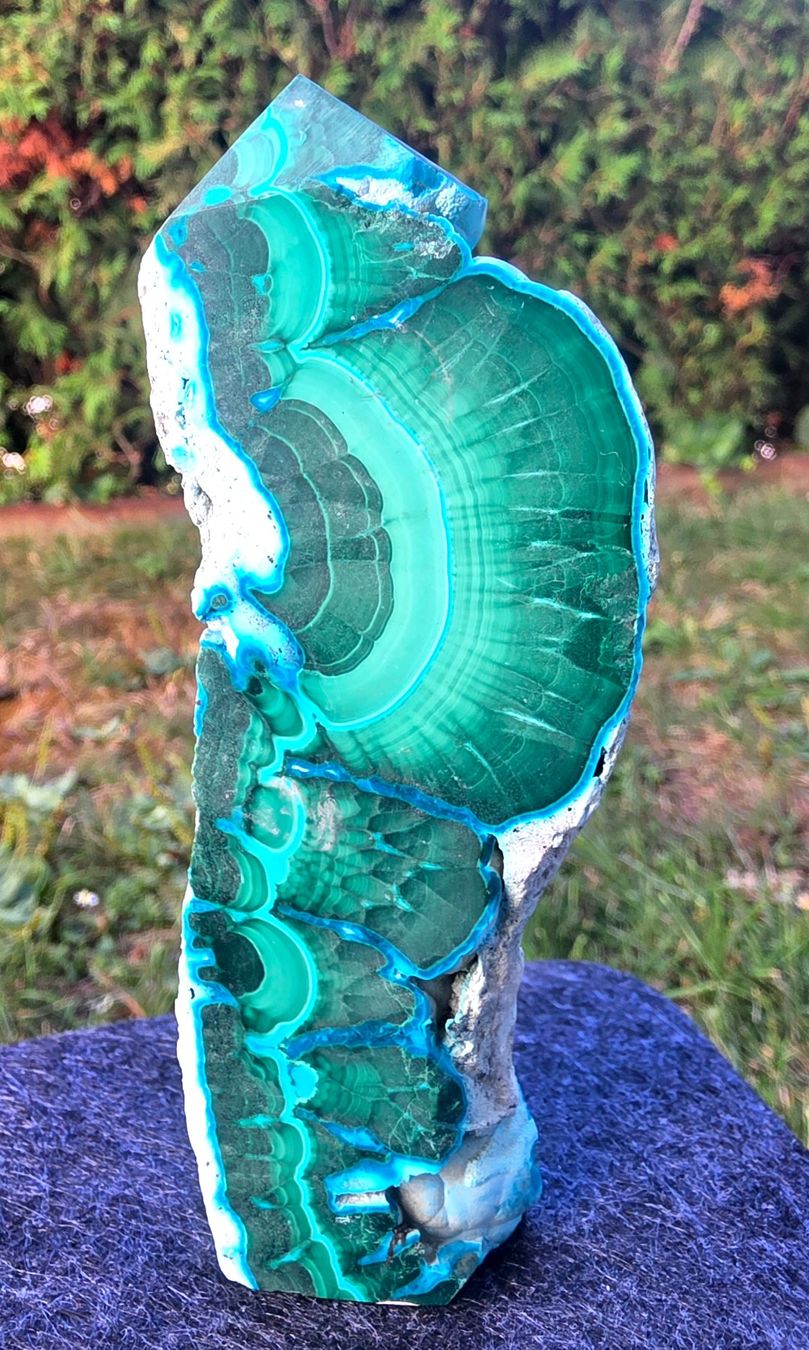 Mineralien & Heilsteine: 💚💙 Einzigartiger Malachit mit Chrysokoll Obelisk – Neu und originalverpackt aus Matzingen von Shay_Crystalz 1