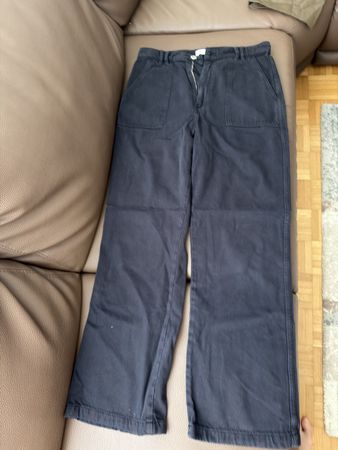 Zara Wide Leg Jeans, Schwarz, Grösse L – Top Zustand!