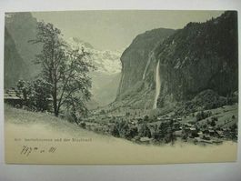 AK  Lauterbrunnen und der Staubbach