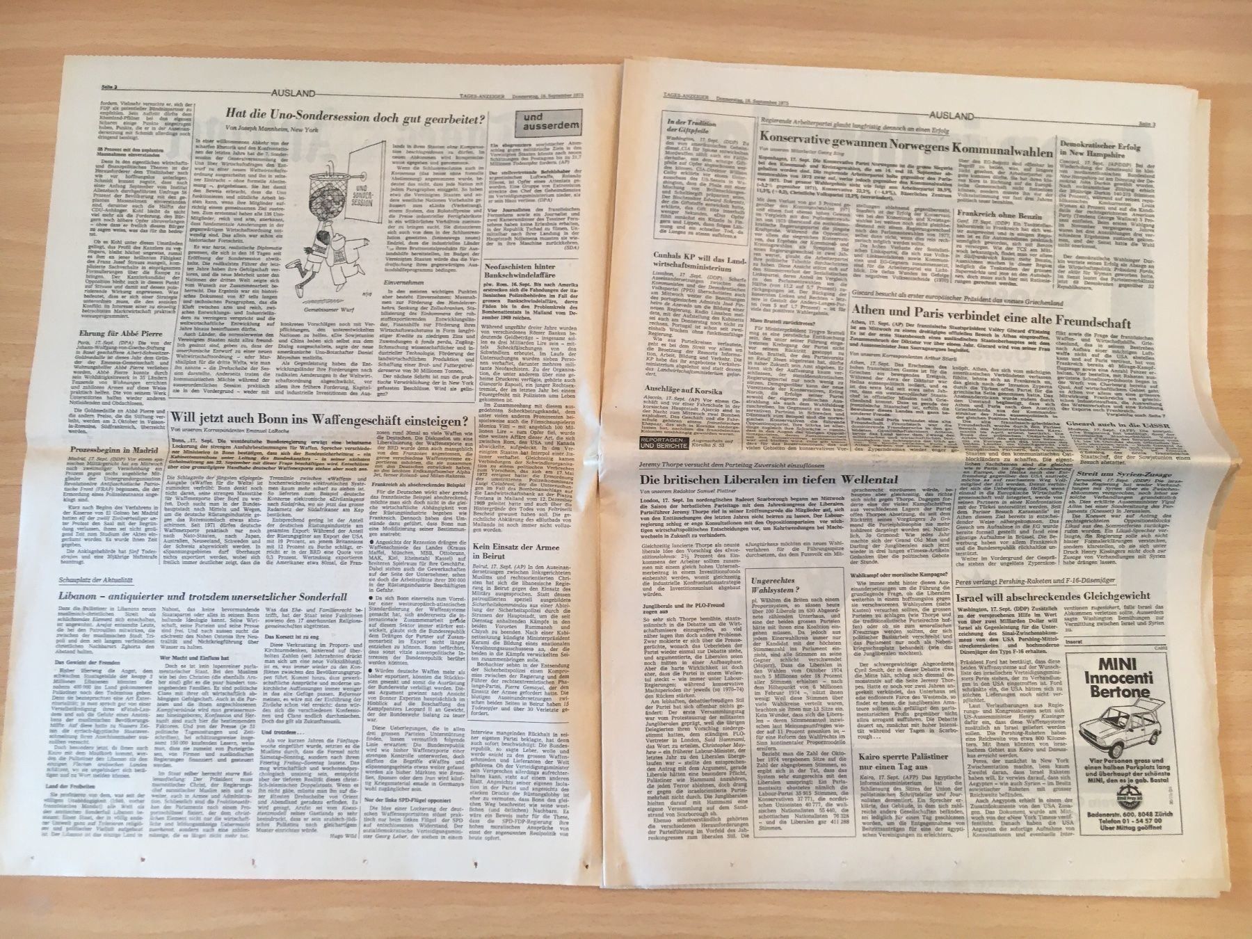 Zeitschriften & Magazine: Tagesanzeiger vom 18. September 1975 – Gebraucht aus Luzern von Jiggy_8898 1