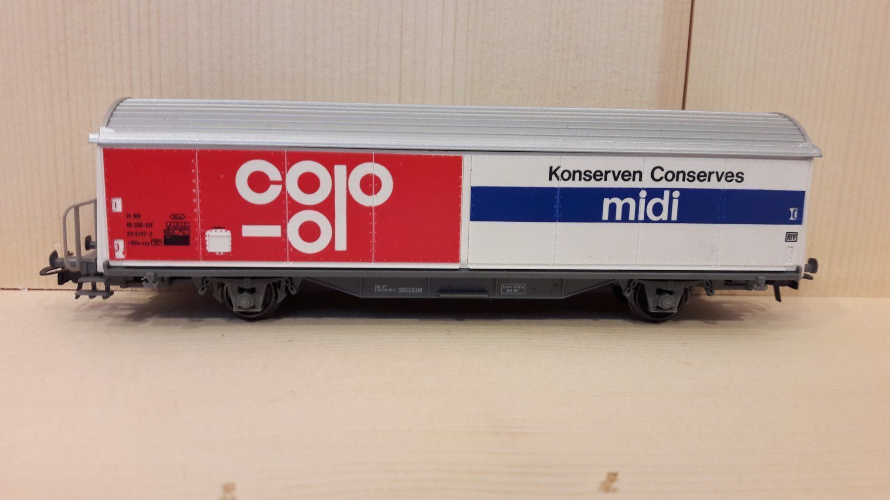 Roco Modellini di ferrovie: Roco HO DC : CFF wagon Hbis "COOP-midi" – Usato da Buttes venduto da Cafe2005 1