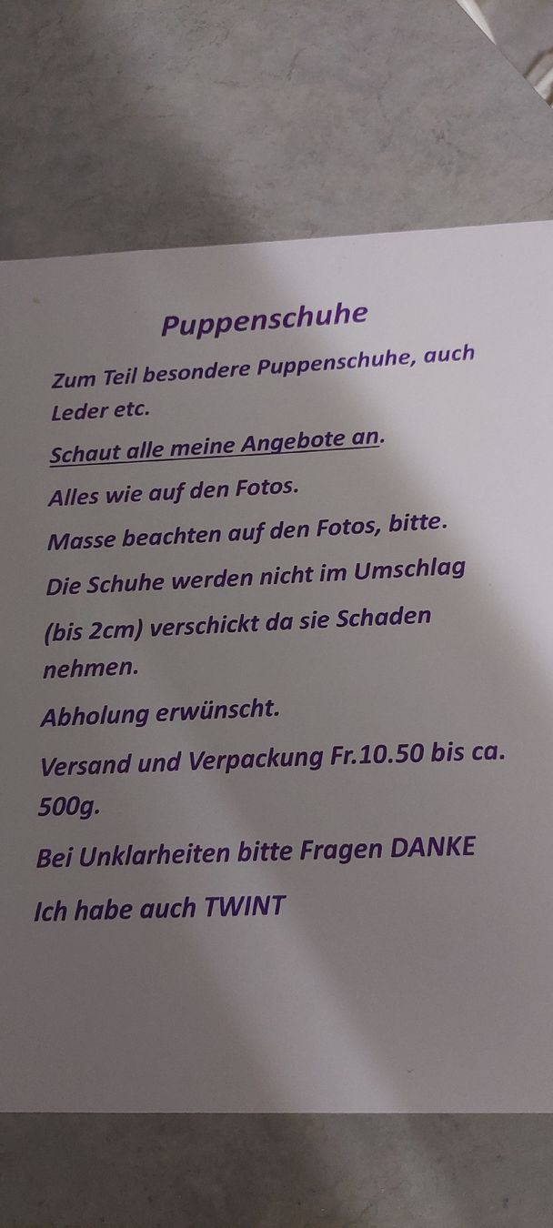 Heidi ott Puppen: neue ungebrauchte  Puppenschuhe – Neu (gemäss Beschreibung) aus Muri AG von nindo1 6