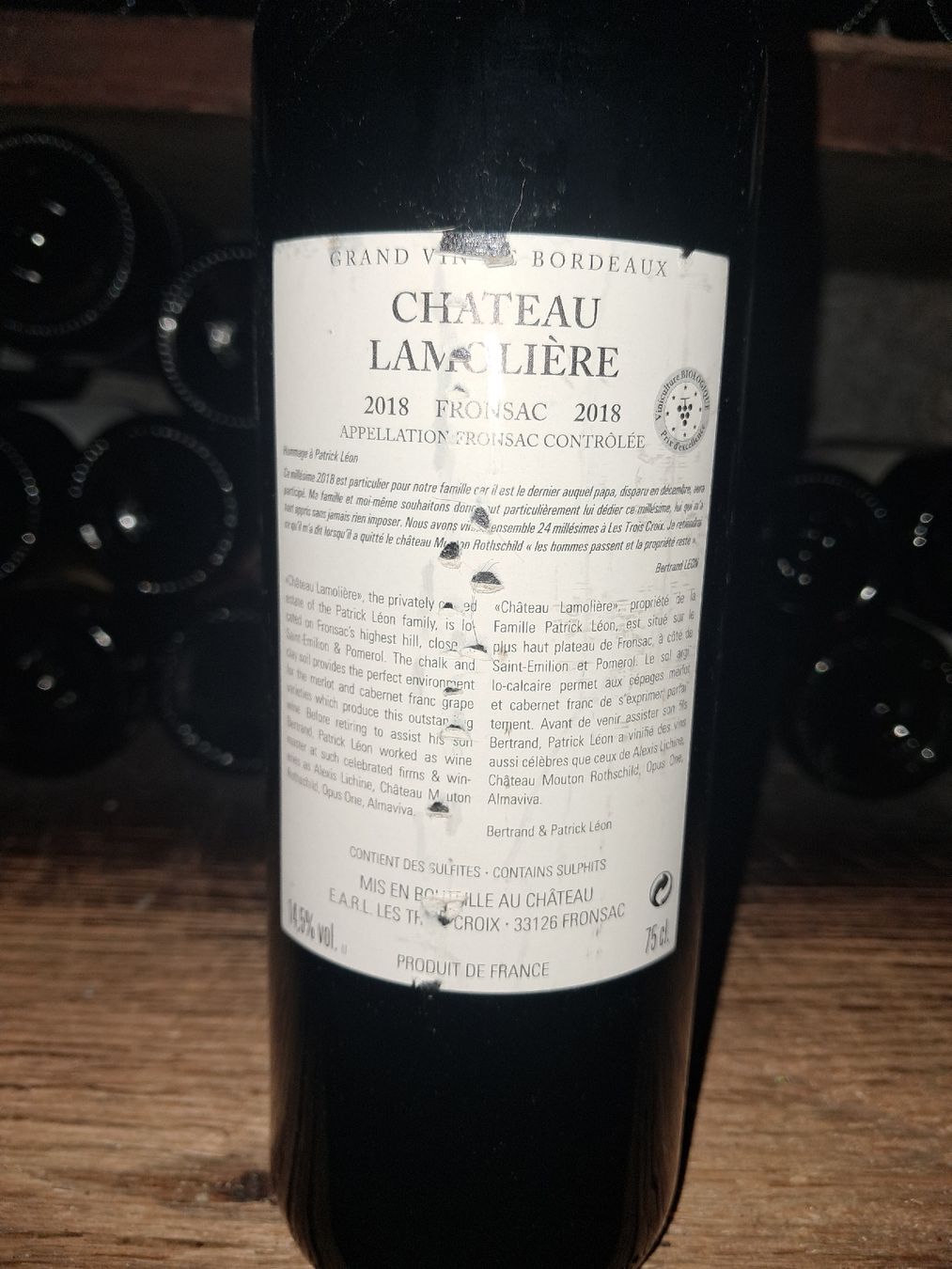Vins: Château Lamolière Fronsac 2018 – Neuf avec emballage d'origine à Le locle par juliensaran 3