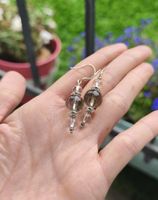 Boucles d'oreilles faits main Quartz Rutile vert 