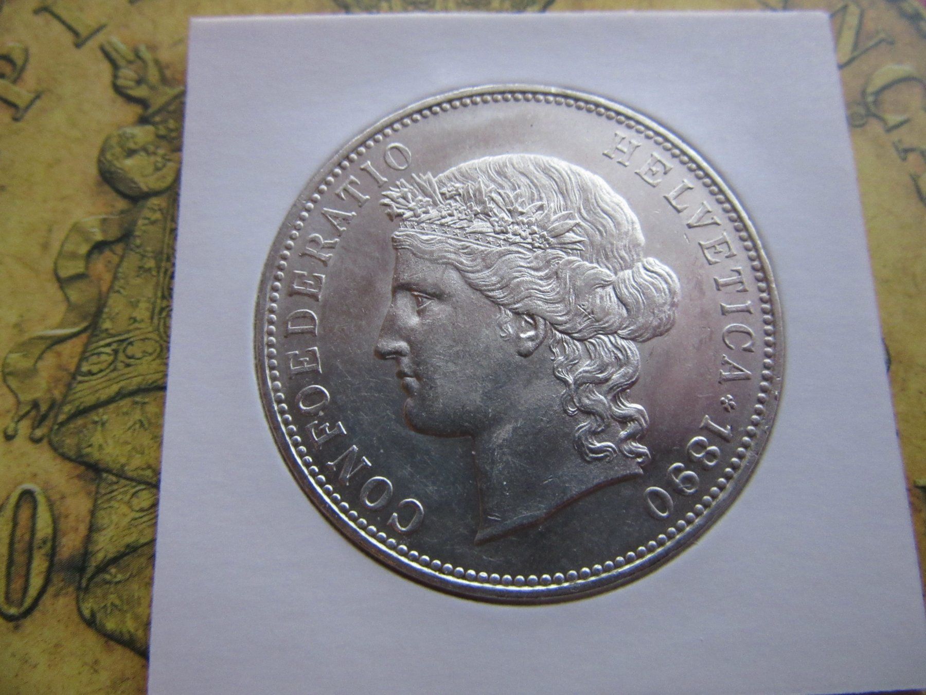 Alle Münzen: 5 FRANKEN 1890 SCHWEIZ AG 900 SILVER TOPPPPPP – Gebraucht aus châtelaine von VrenliNumis86 8