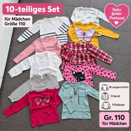 10-teiliges Mädchen-Kleidungsset in Grösse 110