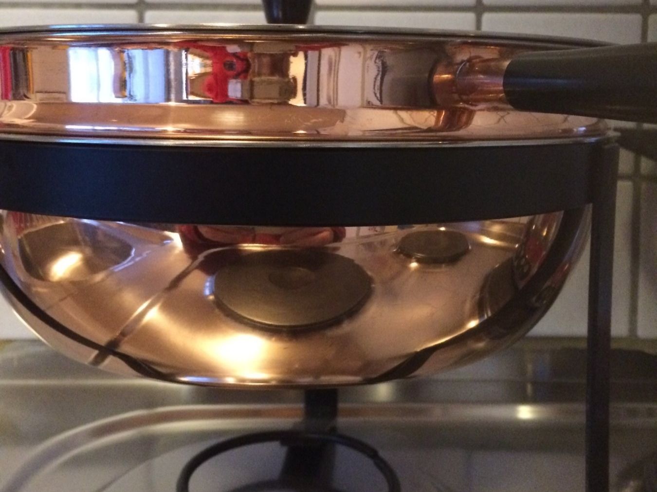 Padelle: KUPFER-WARM-RECHAUD-CHAFING- VON SPRING/MIT DECKEL 1970 – Usato da EMMETTEN venduto da pfi_cbg5 4