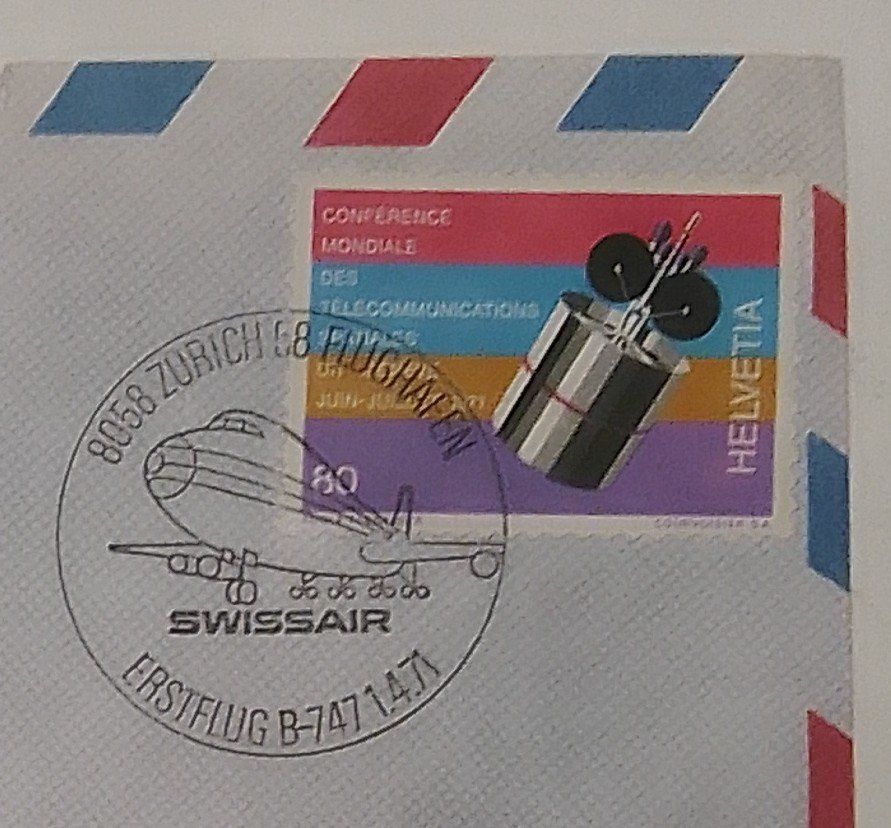 Tous les timbres: Flugpostbrief 1971 – D'occasion à Marbach LU par Steinbeck1 1
