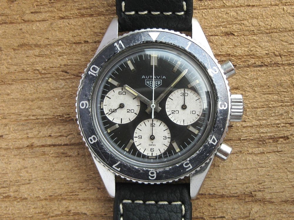 Seltener Vintage Heuer Autavia 2446 Chronograph 60er (Gebraucht