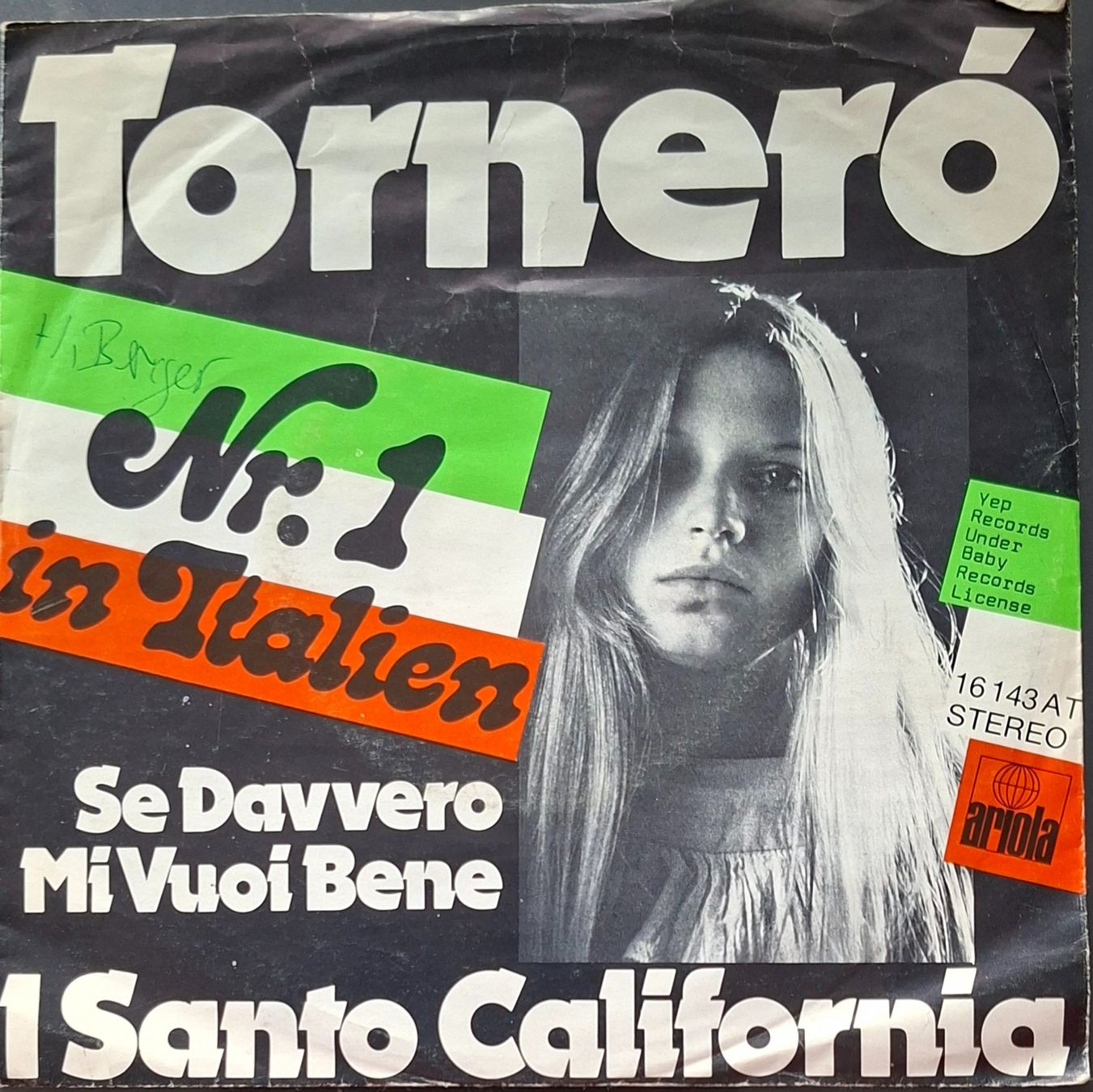 Schallplatten: Vinyl Single I Santo California - Tornero – Gebraucht aus Langenthal von Modo39