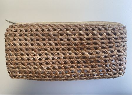 Handgemachte Kosmetiktasche / Clutch aus Rattan 20x10 cm