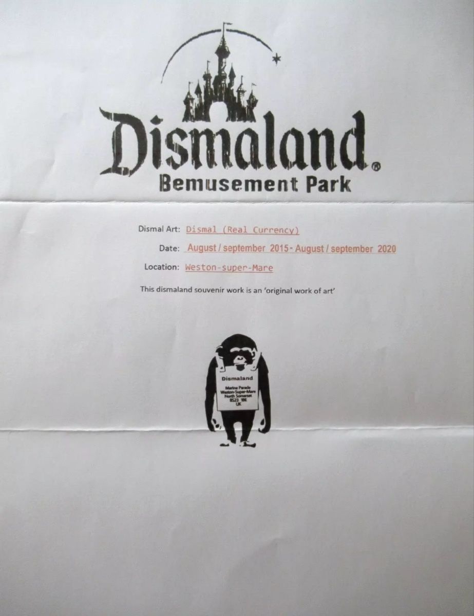Grafiken & Lithographien: BANSKY DISMALAND "GLORY" 1 ECHTER US$ Dollar + Papiere – Neu (gemäss Beschreibung) aus Bülach von Cspadanuda 3