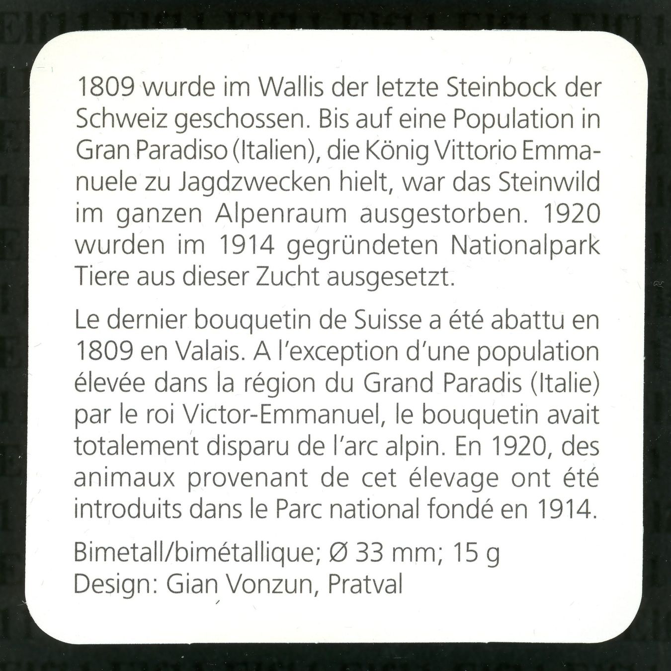 Alle Münzen: CHF__10.00 2007 Steinbock PP 10 Franken – Neu und originalverpackt aus Widnau von Elf11 3
