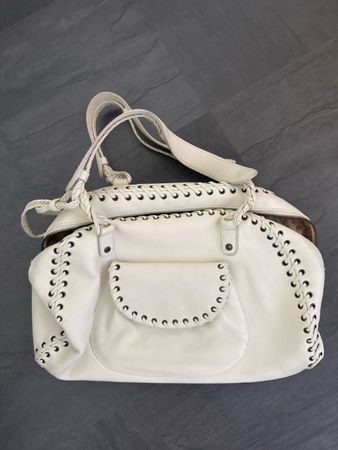 Dior Handtasche weiss Leder guter Zustand 