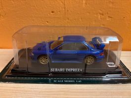 DelPrado Subaru Impreza blau in OVP - 1/43