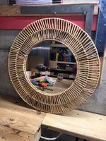 Rattan- Spiegel < 42 cm >