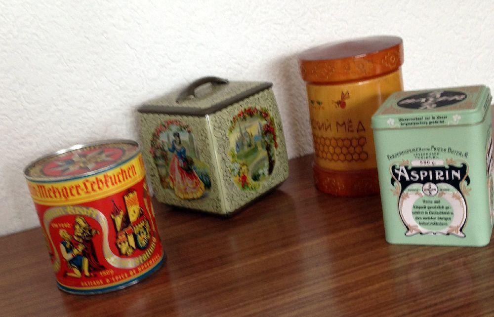 Barattoli: 5 antike Dosen – Usato da Eschenbach venduto da Alicekunst 1