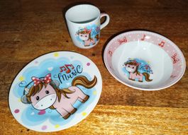 Kindergeschirr Set 3-teilig mit Einhorn-Motiv 🦄 new in OVP