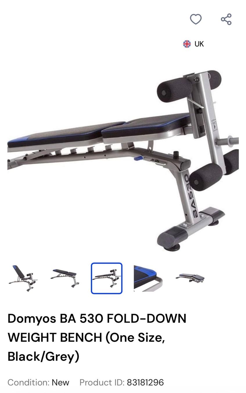 Hometrainer: HOME GYM BENCH + WEIGHTS – Usato da Vevey venduto da FamilleLen 3