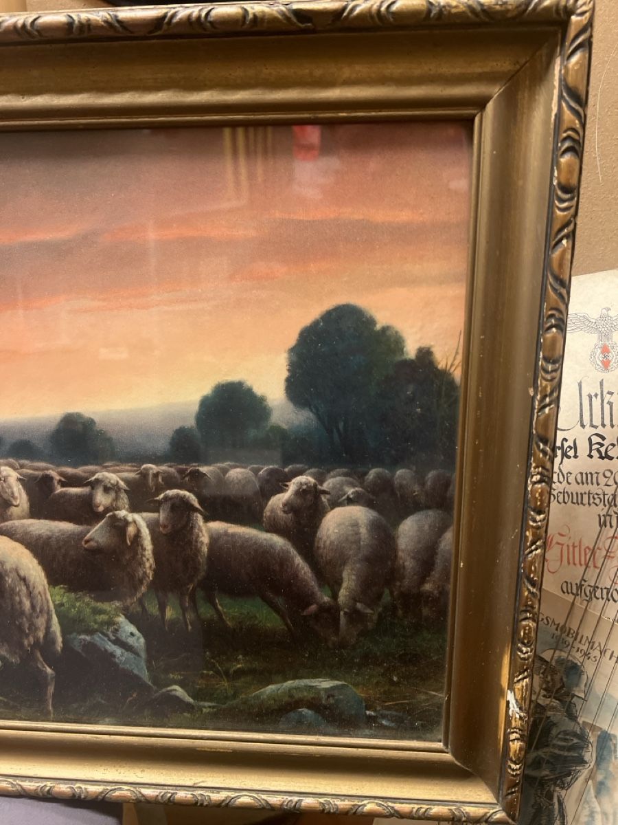 Dipinti: Christus Bild mit Schafherde gerahmt – Usato da Rorschach venduto da TimelessTrading 2