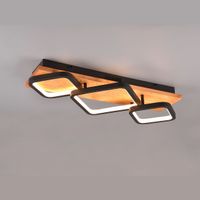 LED Deckenleuchte, Holz, 67 cm x 32 cm