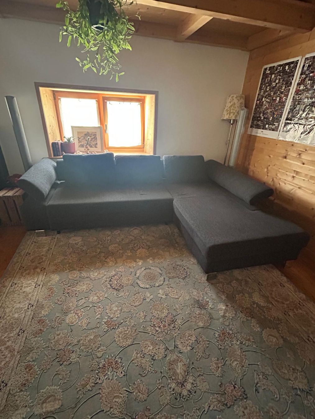 Divani: Ecksofa dunkelgrau, mit Bettfunktion & Stauraum – Usato da Cazis venduto da Vinyloo 1