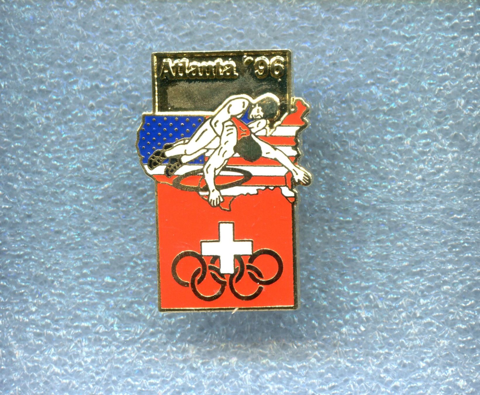Placchette & Badge: Olympiade Atlanta '96  RINGEN – Usato da Winterthur venduto da Sammleroase