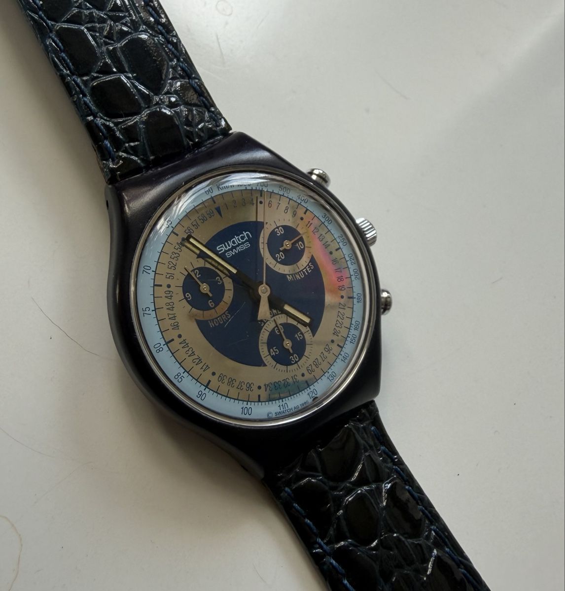 Swatch Uhren: Swatch Vintage Silverstar Chrono 1992 – Gebraucht aus Basel von alesykyak