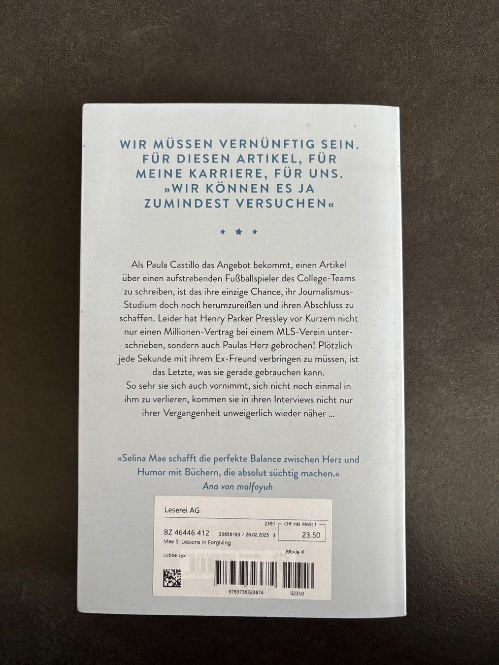 Libri: Lessons in forgiving, Selina Mae – Usato da Gunzwil venduto da TanjaR04 1