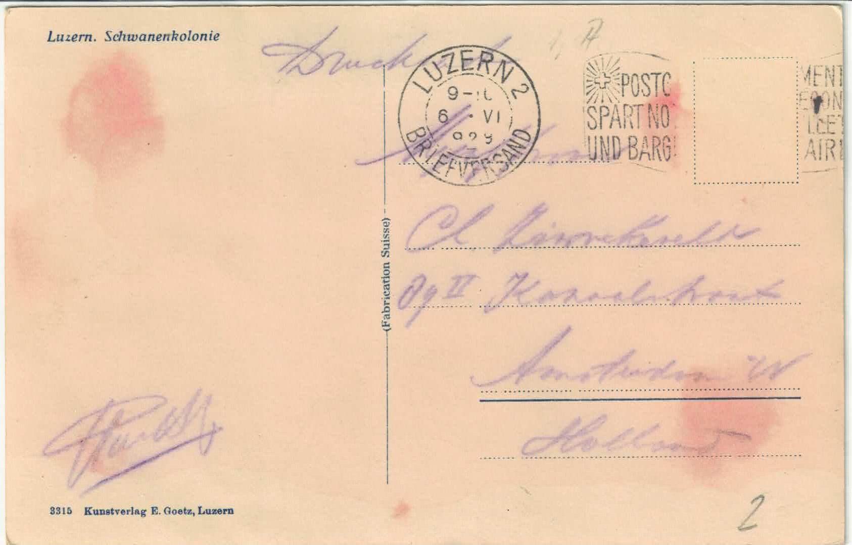 Cartoline postali: Luzern - Schwanenkolonie – Usato da Ettingen venduto da Kartenplanet 1