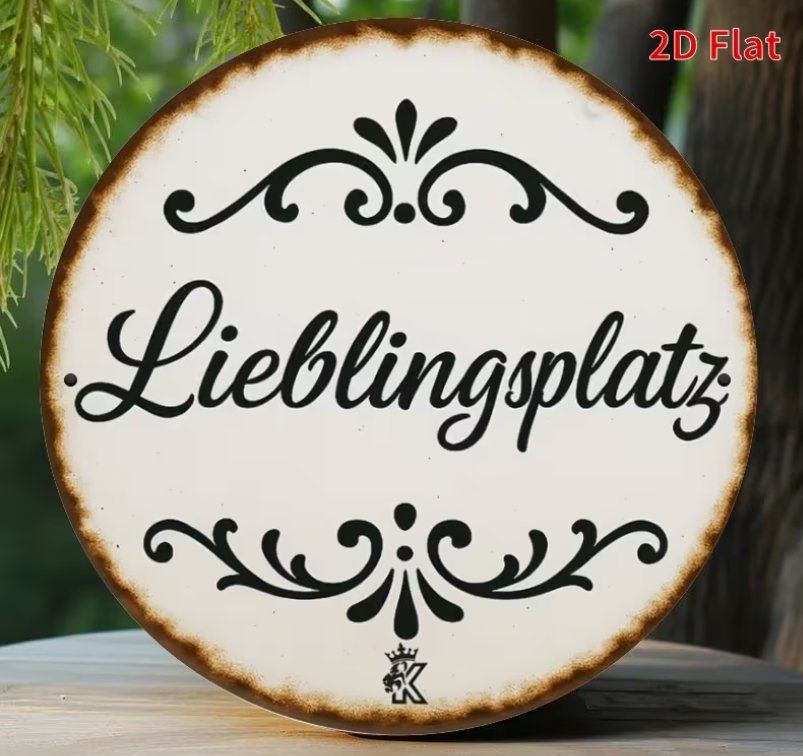 Insegne: Schild Lieblingsplatz – Nuovo e nell'imballaggio originale da Gerlafingen venduto da Tsuru