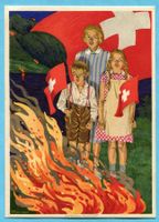 Bundesfeierkarte Nr. 52I - Augustfeuer - Flugpostausgabe