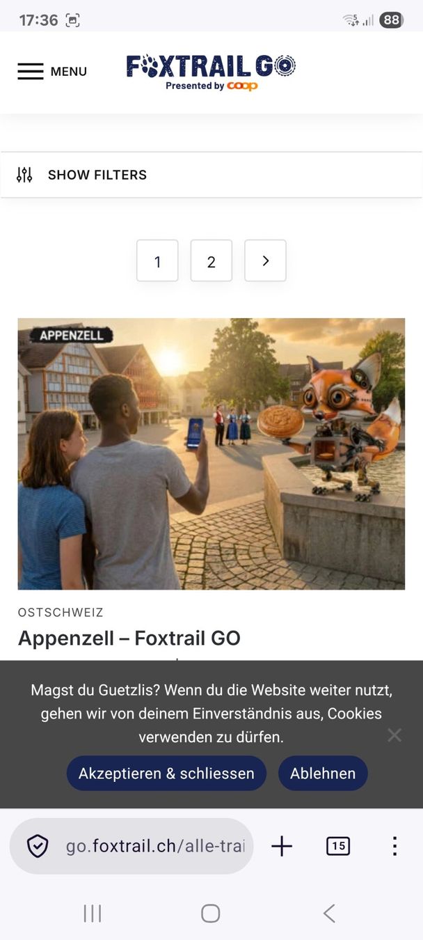 Buoni: Gutscheincode Foxtrail GO im Wert von Fr. 19.00 – Nuovo (secondo la descrizione) da Wilen (Sarnen) venduto da mamamomy