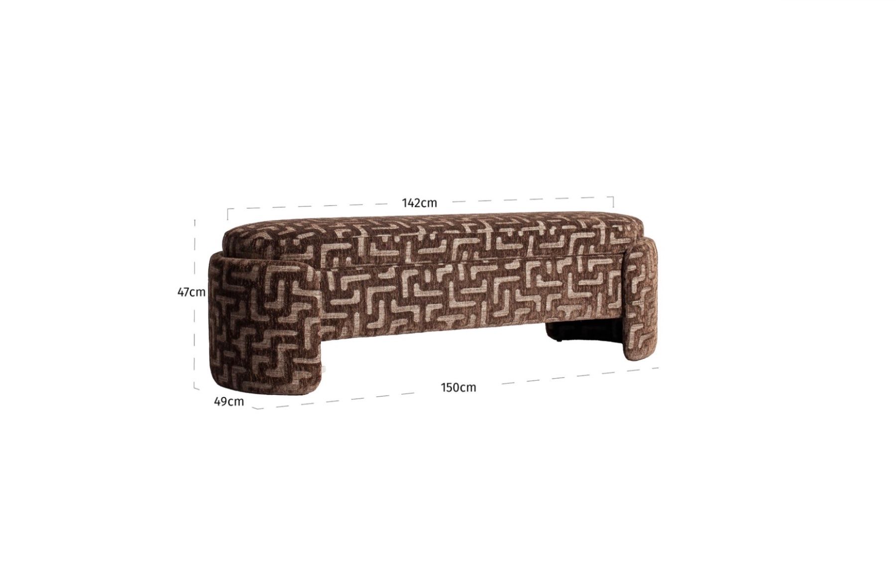 Panchine: Richmond Interiors | Bench Cupid brown labyrinth withstorage – Nuovo e nell'imballaggio originale da Menziken venduto da loli_89 1