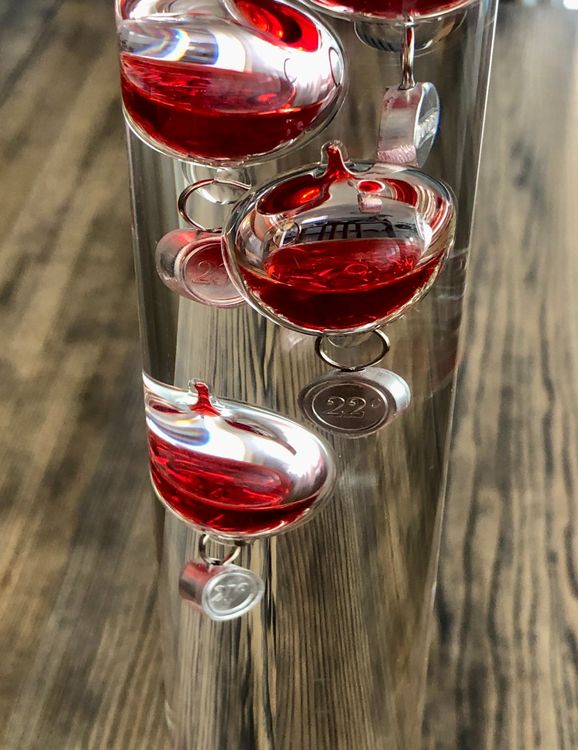 Vintage Galileo Thermometer Kugeln rot 43 cm Kaufen auf Ricardo