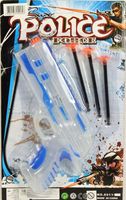 Pfeilpistole transparent mit blauen Streifen