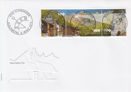 1417-1419 Martinsloch, Schwanden 8.3.12, FDC mit Vollstempel