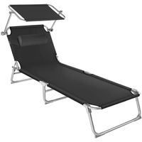 Gartenliege 4-stufig verstellbar mit Kopfpolster NAVIRA