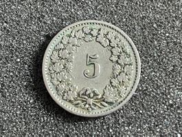 Abart 5 Rappen 1919 - Stempelriss (154)