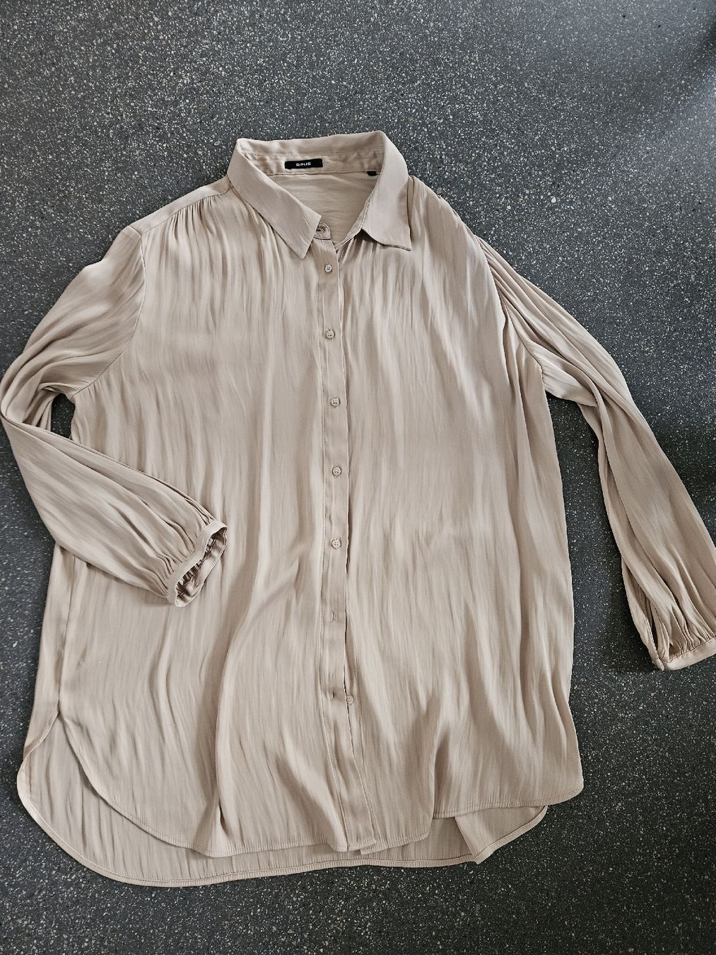 Opus Camicette: OPUS Bluse Hemd oversize Gr 44 Beige seidiger Fall – Nuovo (secondo la descrizione) da Anwil venduto da tamoos 3