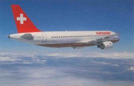 SWISSAIR ✈   A320 Postkarte