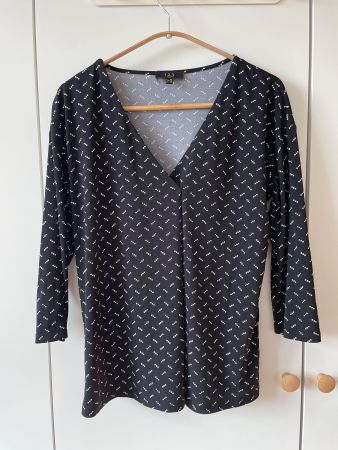 123 Paris Bluse, schwarz/weiss, Gr. 38