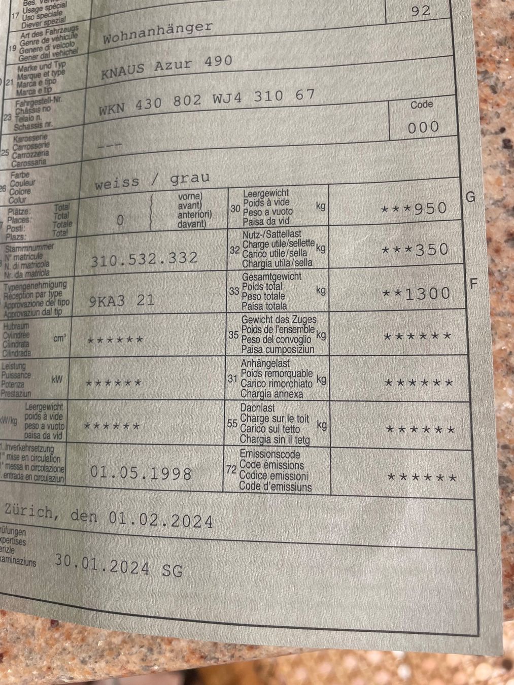 Rimorchi: Wohnwagen Knaus Azur 490 – Usato da Bäretswil venduto da 880alfred 5