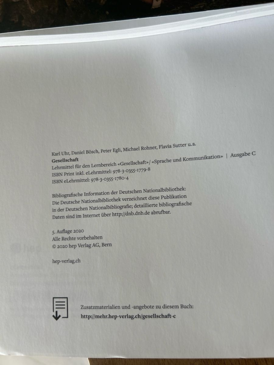 Livres: Lehrmittel Gesellschaft – Neuf (Voir description) à Winterthur par Janina08 1