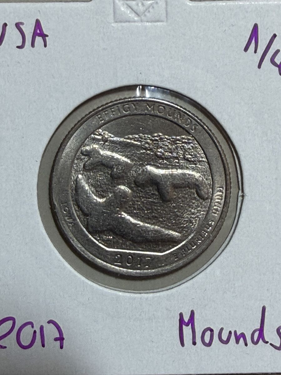 Alle Münzen: USA - 25 cents - 2017 Mounds – Gebraucht aus Payerne von Mike1682