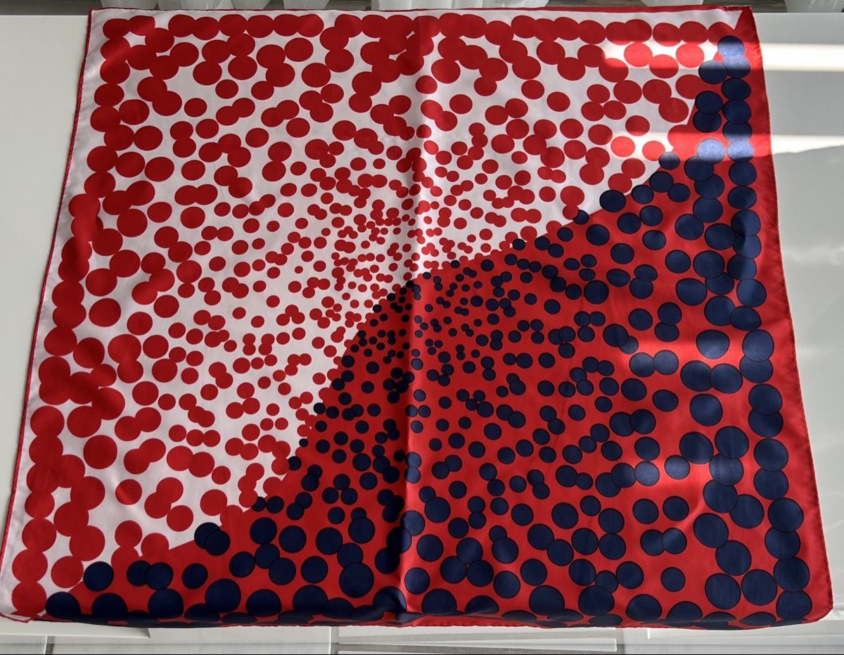 Foulards, Tücher & Schals: Vintage Scarf Polka Dot Red Blue good condition – Neu (gemäss Beschreibung) aus Saland von ele_vc96