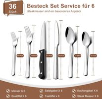 36 teiliges Edelstahl Besteckset