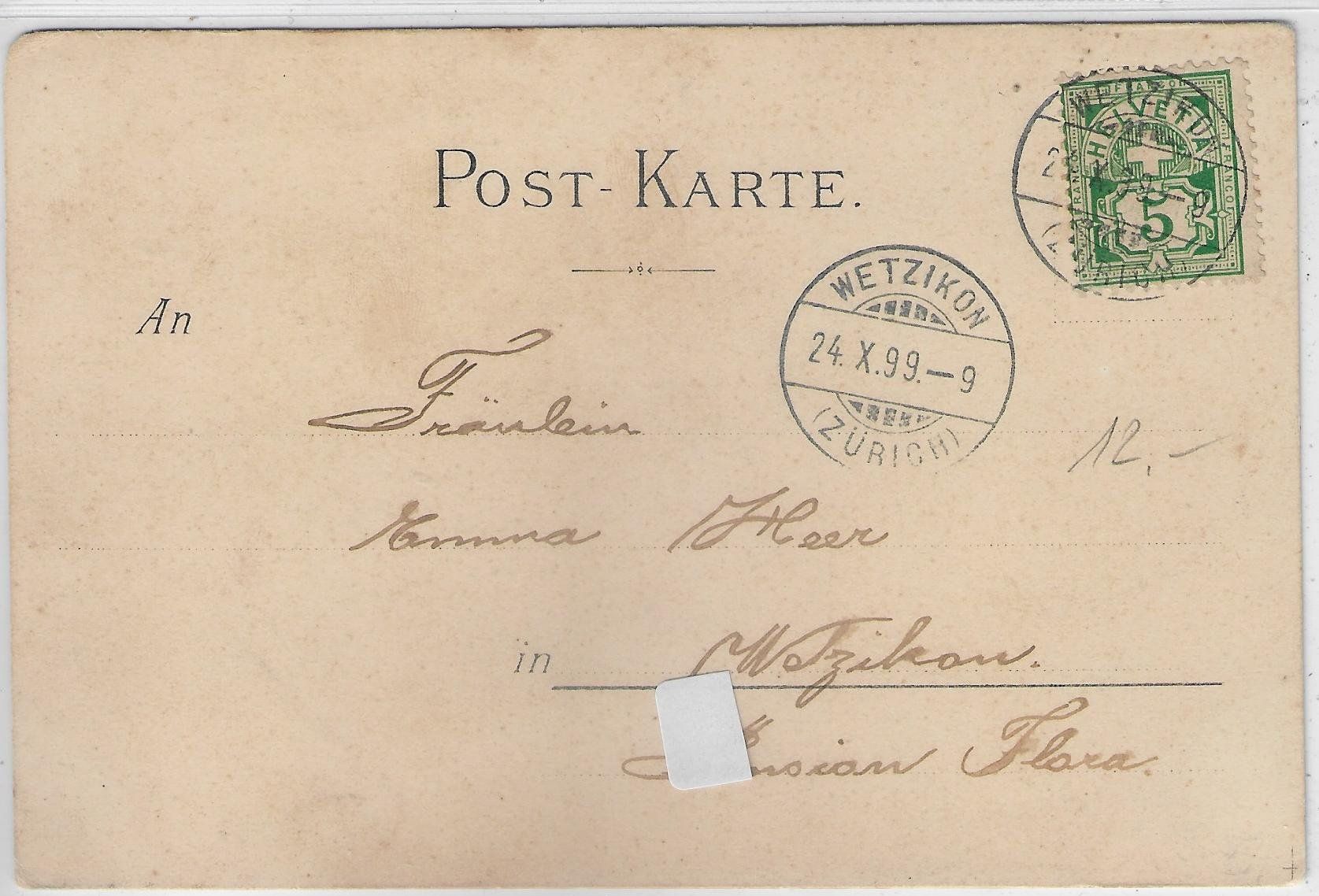 Ansichtskarten: Junges Liebespaar 1899 – Gebraucht aus Ettingen von Kartenplanet 1